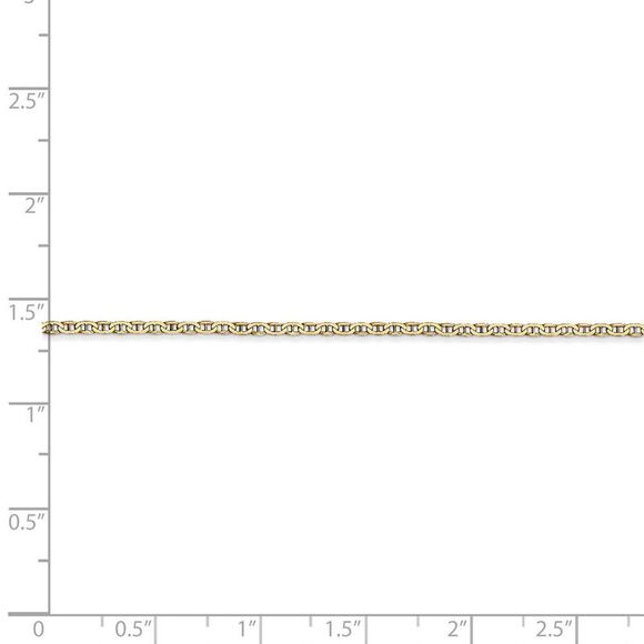 1.5mm, 14k Yellow Gold, Solid Anchor Link Chain Necklace, 18 Inch - Picture 5 of 8